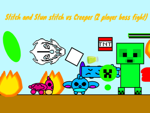play Stitch And Stun Stitch Vs Creeper (2 Player Boss Fight)
