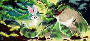 play 白うさぎとクロコダイルサメ