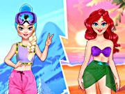 play Summer Vs Winter Princesses Battle