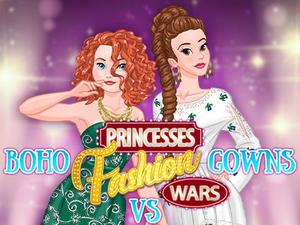 play Princesses Fashion Wars Boho Vs Gowns