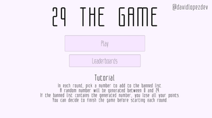 play 29 The Game