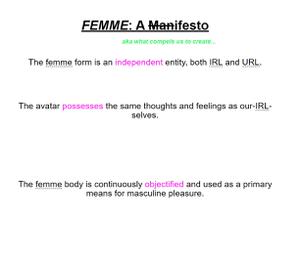play Femme: A Manifesto