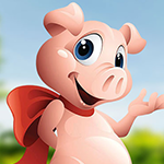 Red Bow Pig Escape