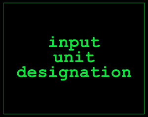 play Input Unit Designation