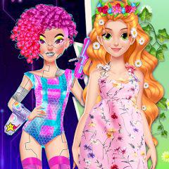 play Princesses Cyber Robot Vs Nature