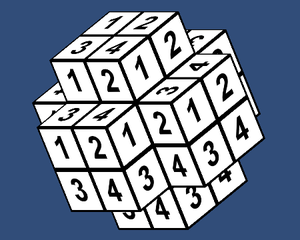 play Numbered Cross Cube 2X2X4 S6