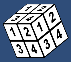 play Numbered Cube 2X2