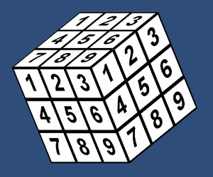 play Numbered Cube 3X3