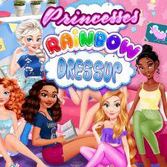 play Princesses Rainbow Dressup