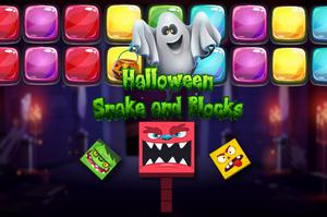 play Halloween Snake And Blocks