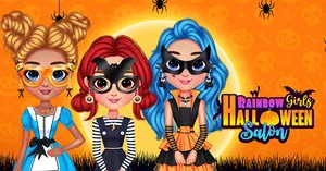 play Rainbow Girls Halloween Salon