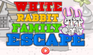 Family Of White Rabbits Escape