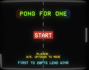 play Pong For One