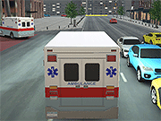 City Ambulance Car Driving