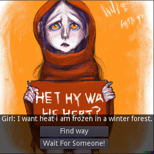 play A Girl Alone In A Winter Forest