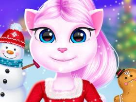 play Angela Christmas Dress Up Game - Free Game At Playpink.Com