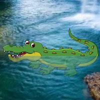 Big-Crocodile Waterfalls Forest Escape Html5