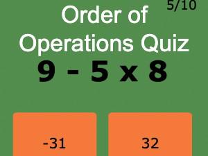 play Order Of Operations Quiz