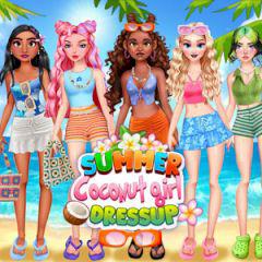 Summer Coconut Girl Dressup game