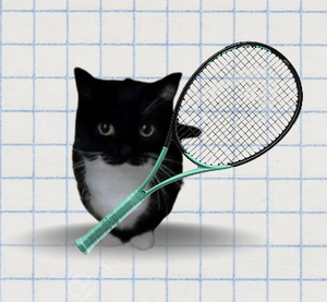 play Silly Cat Tennis Game