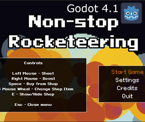 play Nonstop Rocketeering - Godot 4.1 Jam Day 5