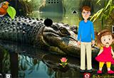 play Father Daughter Escape From Crocodile Land