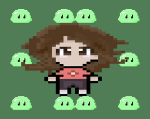 play Feminine Adolescent Lady Vs Sensory Slimes