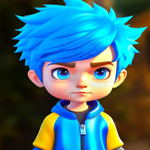 Blue Hair Boy Escape