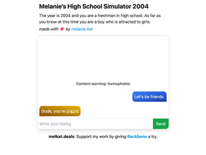 play Melanie’S High School Simulator 2004
