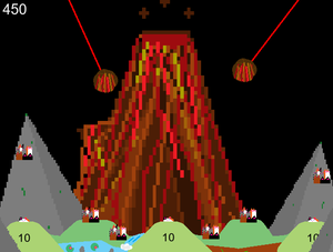 play Missile Command (Cats Vs. Volcanos)