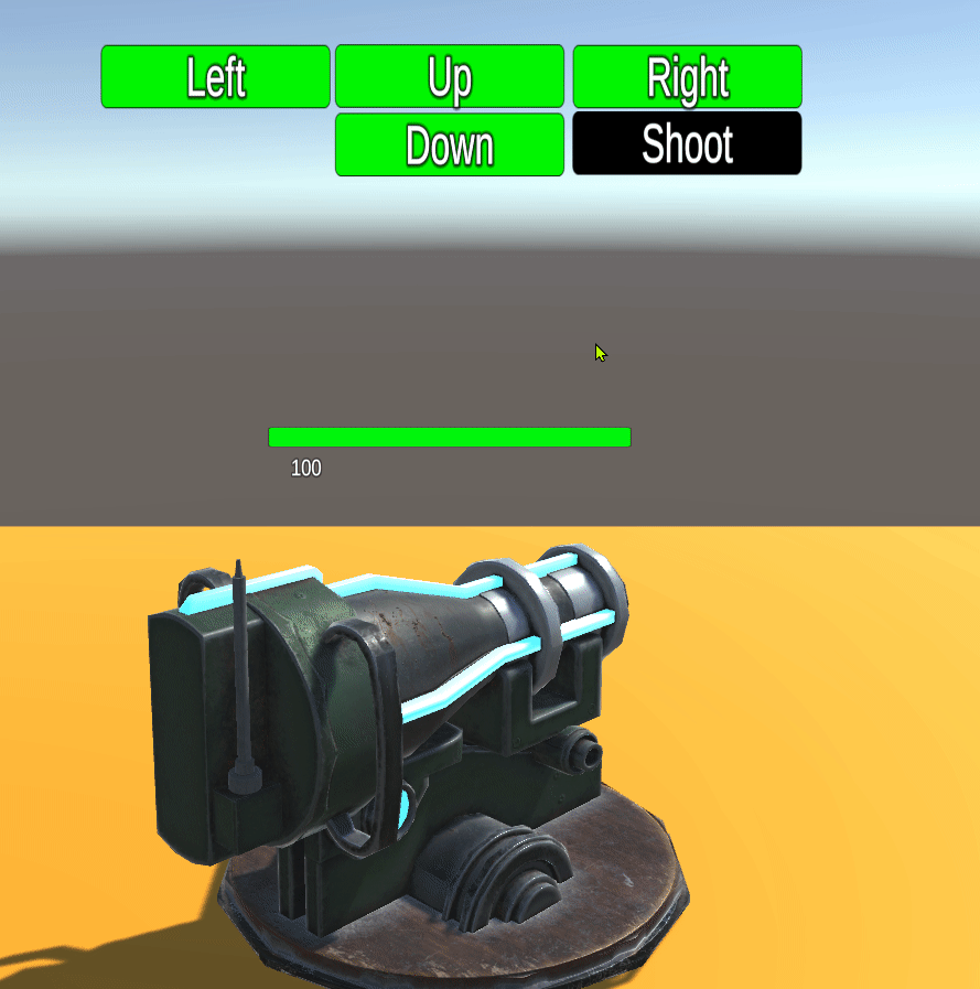 play Cannon Using Ui In Unity