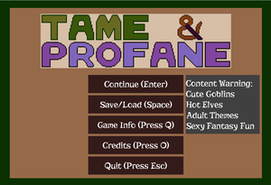 play Tame And Profane
