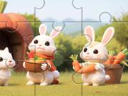 play Jigsaw Puzzle: Rabbits With Carrots