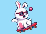 play Coloring Book: Rabbit Skateboard