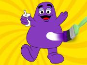 play Grimace Shake Coloring Book