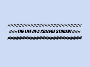 play Life Of A College Student
