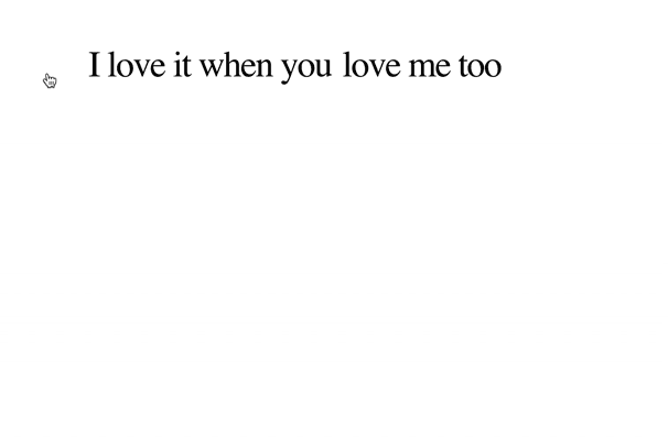 play I Love It When You