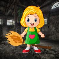 G2R-Girl Broomstick Escape Html5