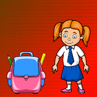 play G2J Find The Little Girl School Bag