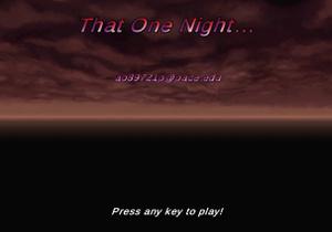 play That One Night....