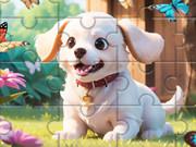 play Jigsaw Puzzle: Dog In Garden