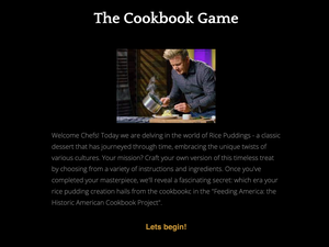 play The Cookbook Game