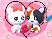 play Love Cat Draw Puzzle