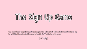 play The Sign Up Game