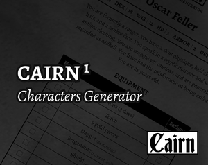 Cairn 1 - Characters Generator game