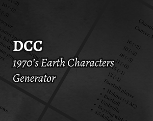 1970'S Earth Characters For Dcc game