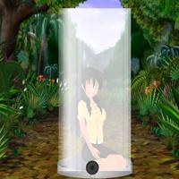 Glass Tube Trapped Girl Escape game