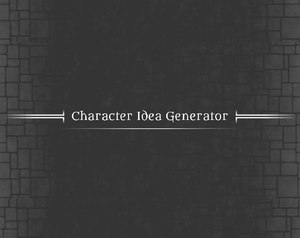 Character Idea Generator game