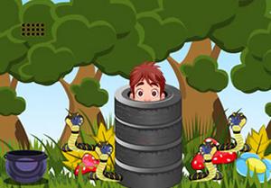 play Boy Escape From Snake