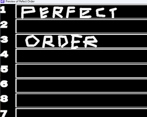 play Perfect Order